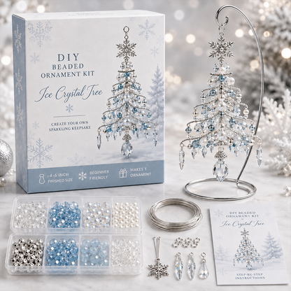 🎄DIY Christmas Tree Beaded Ornament Kit- Craft your own sparkling holiday keepsake!✨💎