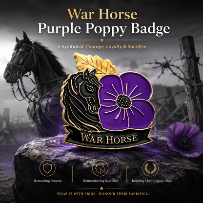 Limited Edition War Horse Purple 111th Anniversary Remembrance Brooch