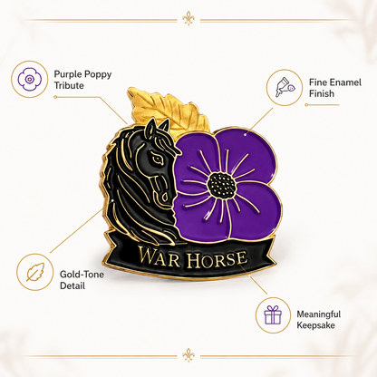 Limited Edition War Horse Purple 111th Anniversary Remembrance Brooch