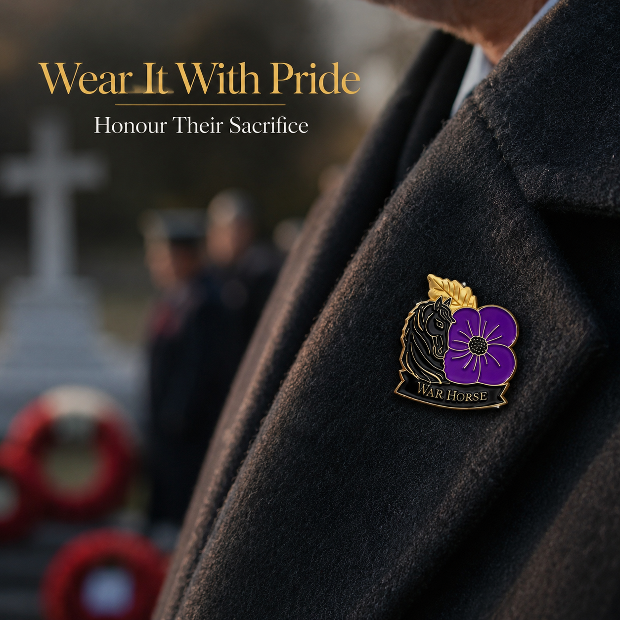 Limited Edition War Horse Purple 111th Anniversary Remembrance Brooch