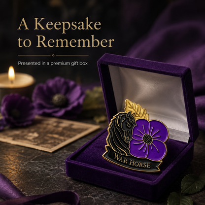 Limited Edition War Horse Purple 111th Anniversary Remembrance Brooch