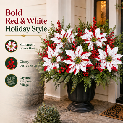 ❀Last Day 49% OFF - Christmas Poinsettia Planter Inserts