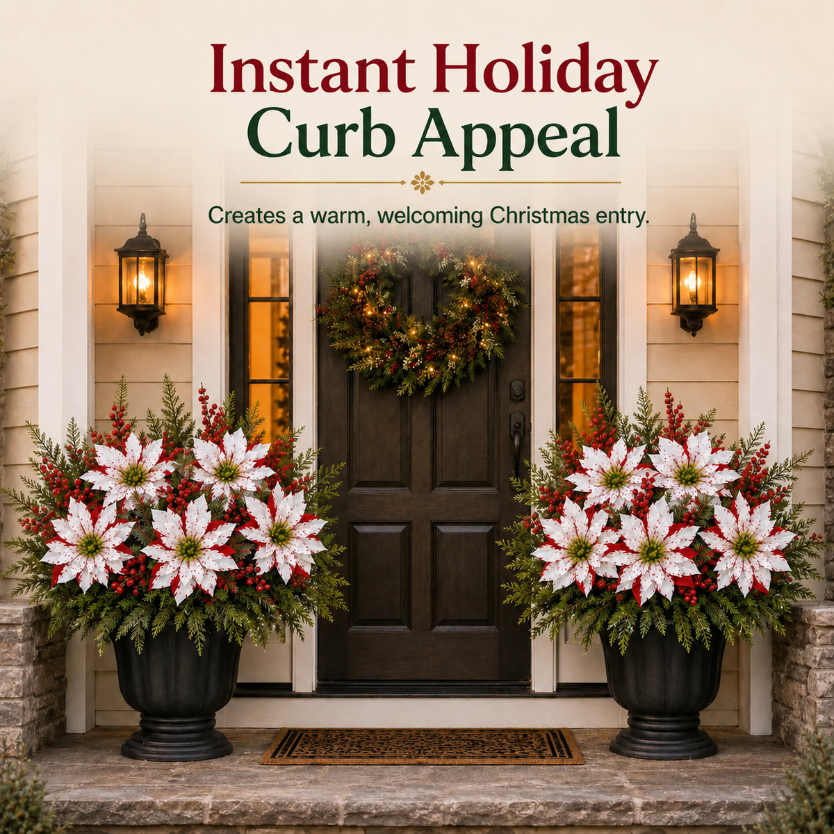 ❀Last Day 49% OFF - Christmas Poinsettia Planter Inserts