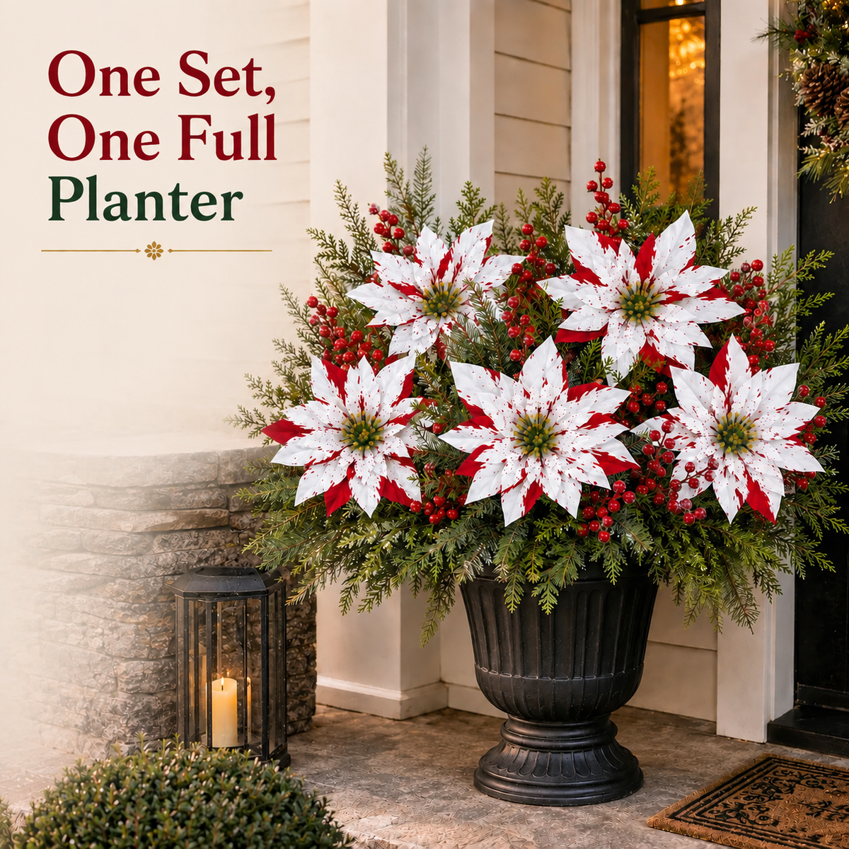 ❀Last Day 49% OFF - Christmas Poinsettia Planter Inserts