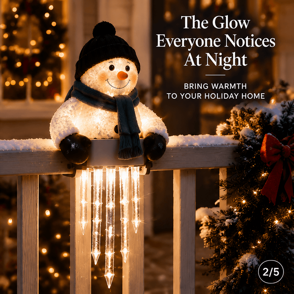 🔥HOT SALE 49% OFF - ⛄ WinterGlow Snowman Icicle Light Decor