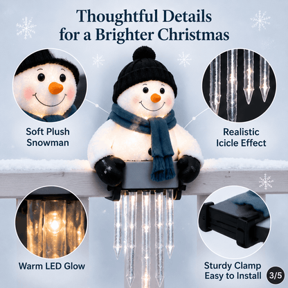 🔥HOT SALE 49% OFF - ⛄ WinterGlow Snowman Icicle Light Decor