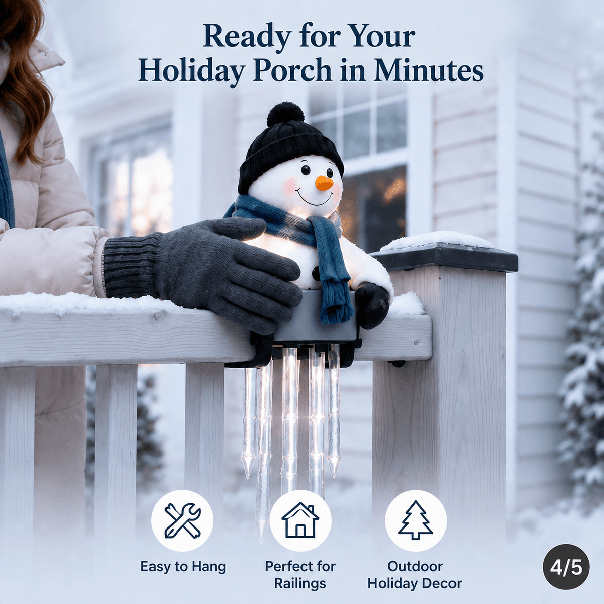 🔥HOT SALE 49% OFF - ⛄ WinterGlow Snowman Icicle Light Decor
