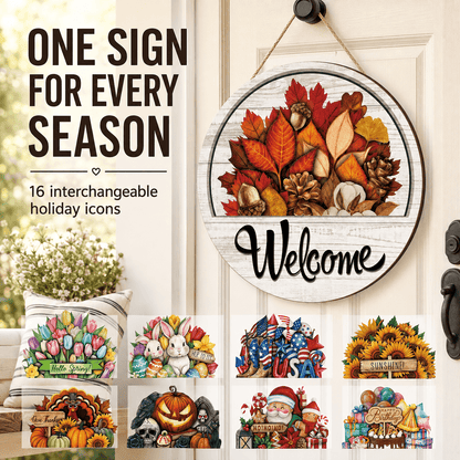 🔥 LIMITED-TIME 49% OFF — 16 Pcs Interchangeable Welcome Sign for Front Door