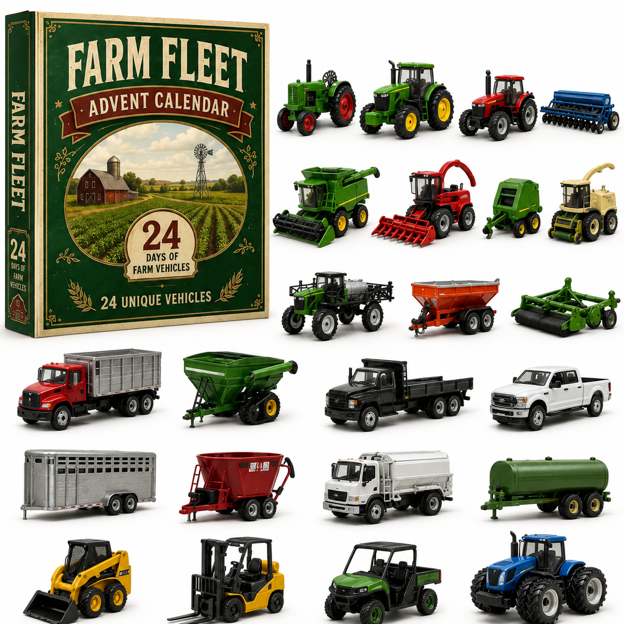 🚜Build the Fleet Collection 24- Day Vehicle Advent Calendar Series |✨A New Adventure Every Morning