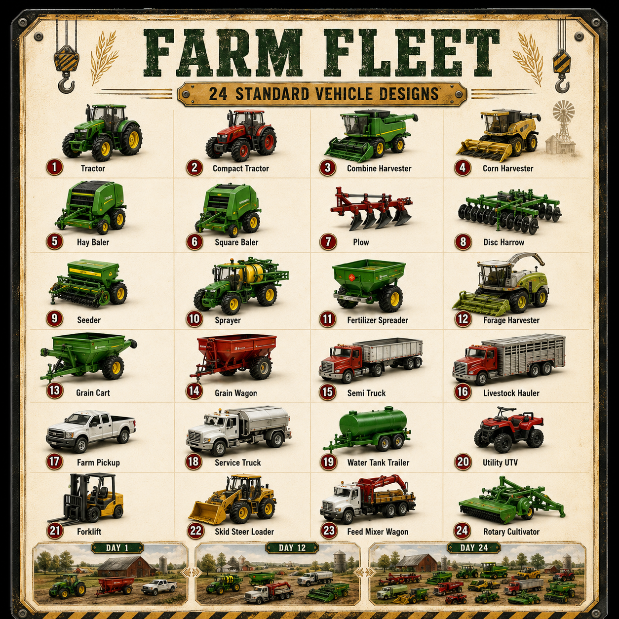 🚜Build the Fleet Collection 24- Day Vehicle Advent Calendar Series |✨A New Adventure Every Morning