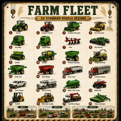 🚜Build the Fleet Collection 24- Day Vehicle Advent Calendar Series |✨A New Adventure Every Morning