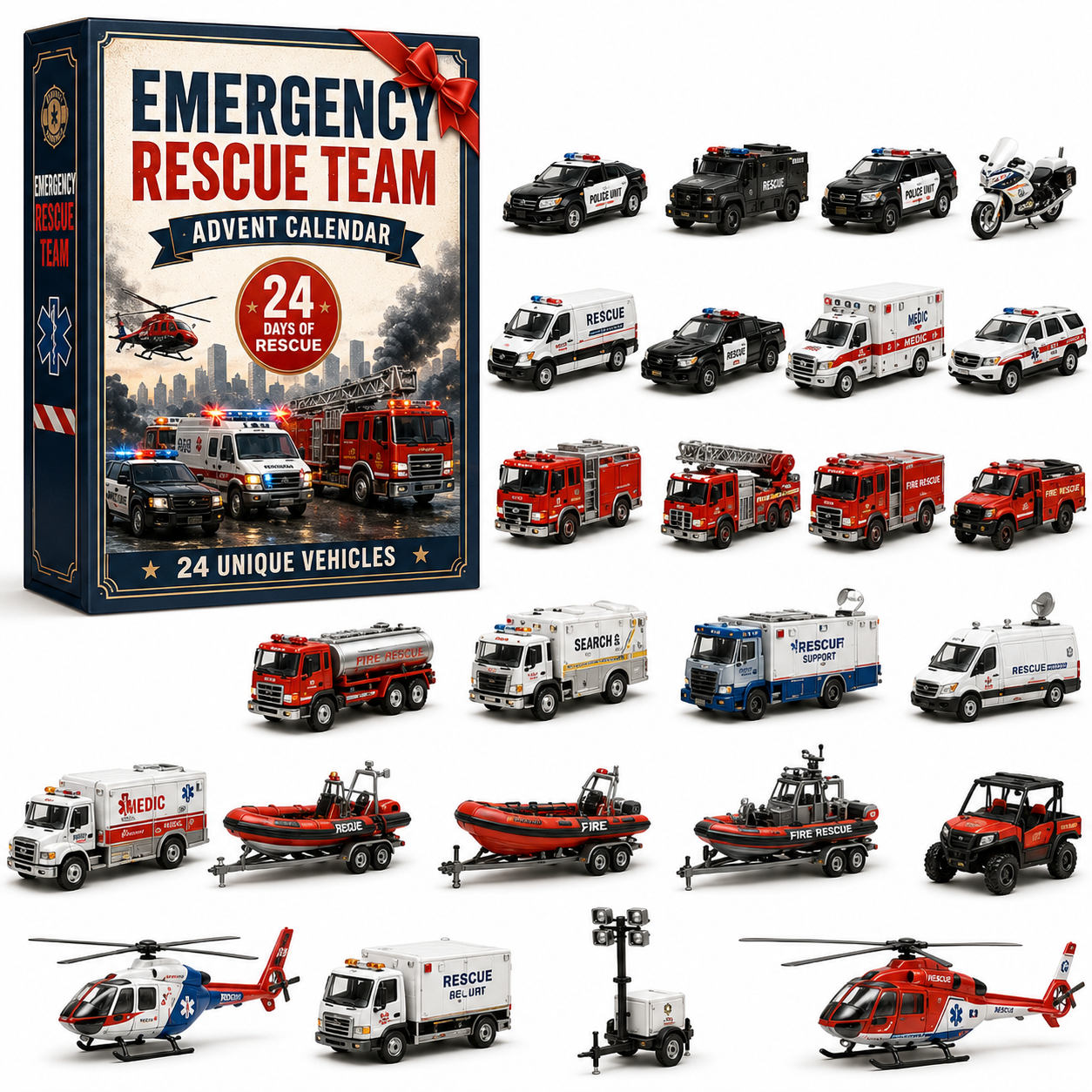 🚜Build the Fleet Collection 24- Day Vehicle Advent Calendar Series |✨A New Adventure Every Morning
