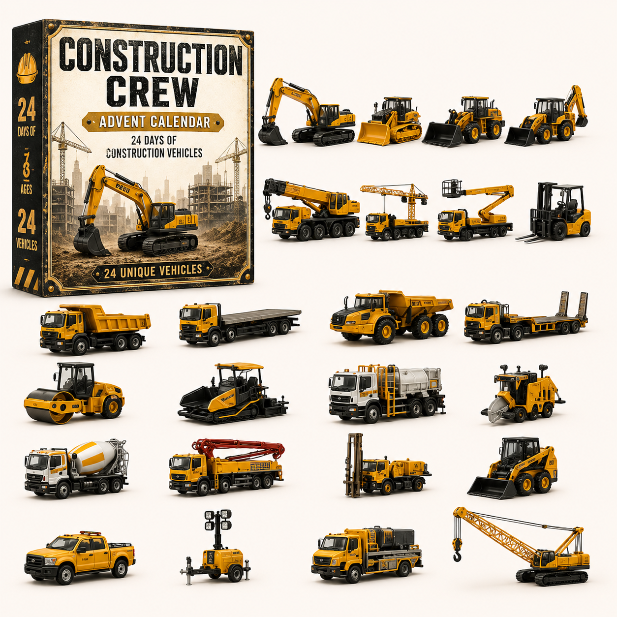 🚜Build the Fleet Collection 24- Day Vehicle Advent Calendar Series |✨A New Adventure Every Morning
