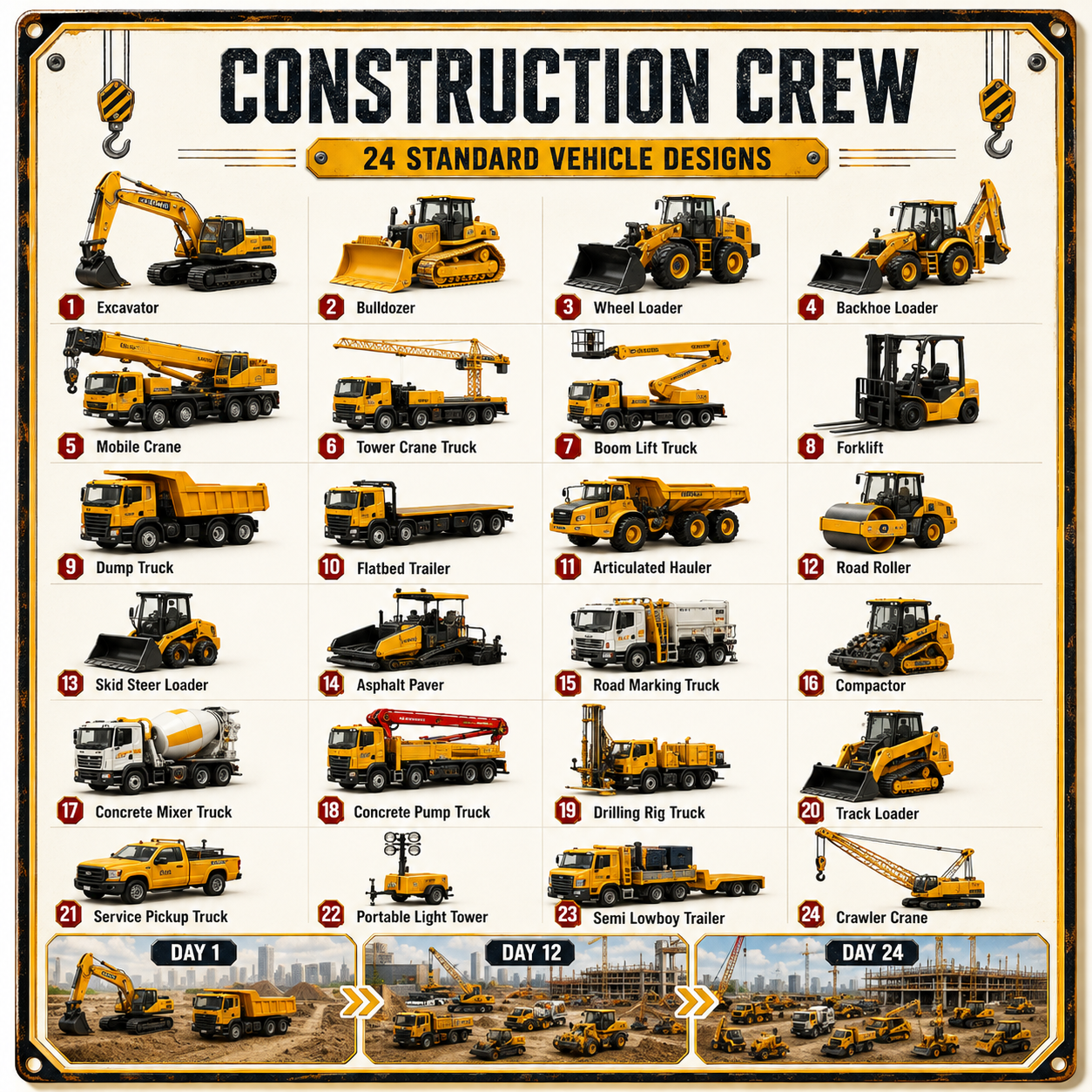 🚜Build the Fleet Collection 24- Day Vehicle Advent Calendar Series |✨A New Adventure Every Morning