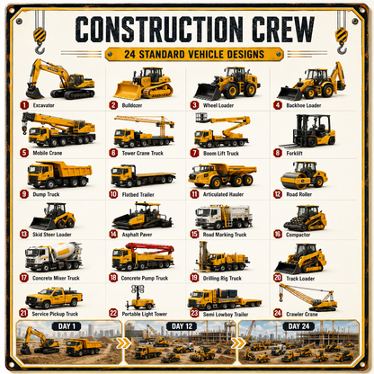 🚜Build the Fleet Collection 24- Day Vehicle Advent Calendar Series |✨A New Adventure Every Morning
