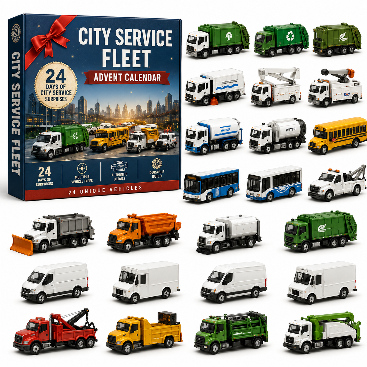🚜Build the Fleet Collection 24- Day Vehicle Advent Calendar Series |✨A New Adventure Every Morning