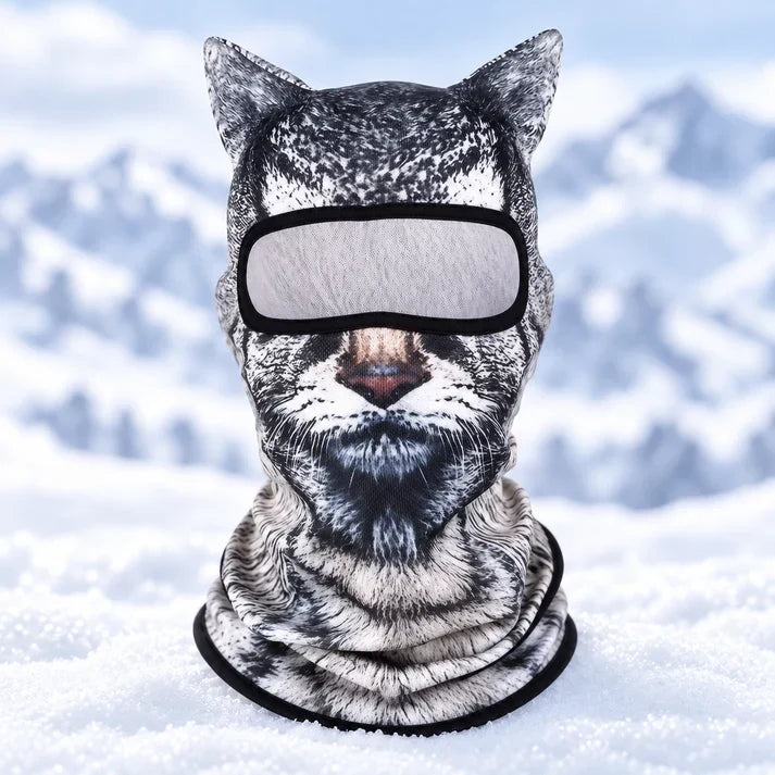 🔥3D Cat Ski Mask with Ears Funny Windproof Balaclava for Skiing & Festivals