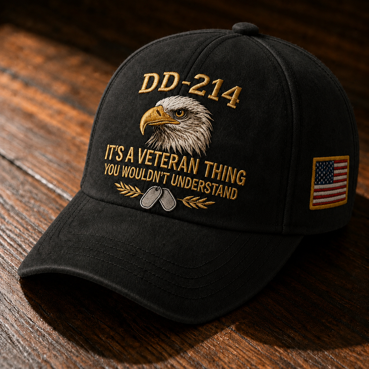 DD-214 Veteran Embroidered Cap