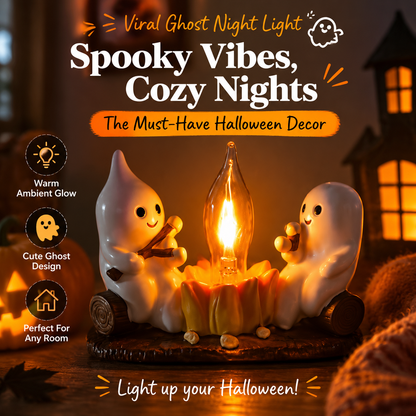 👻Halloween Ghost Flame Night Light- LED Ambient Lamp