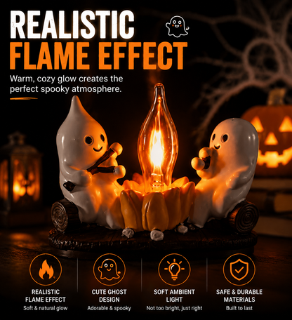 👻Halloween Ghost Flame Night Light- LED Ambient Lamp
