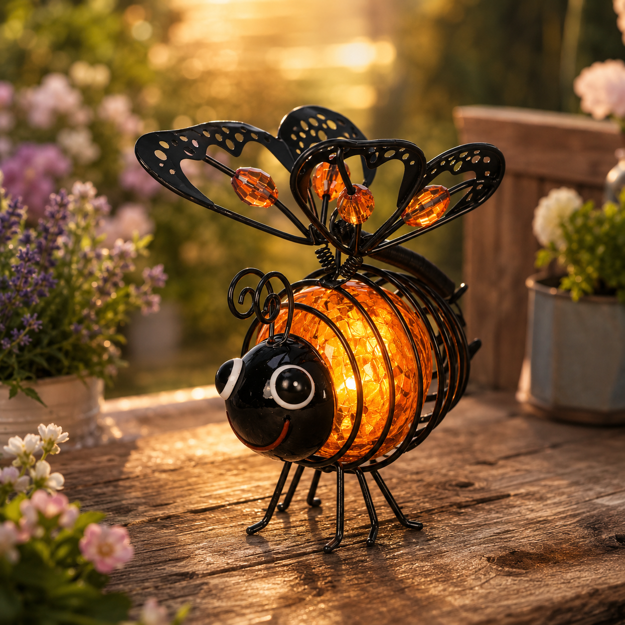 🐝💡Solar Powered HangingBee Garden Light