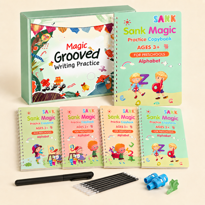 MagicBook|Kids Practice Copybook Set (4Pcs/Set)