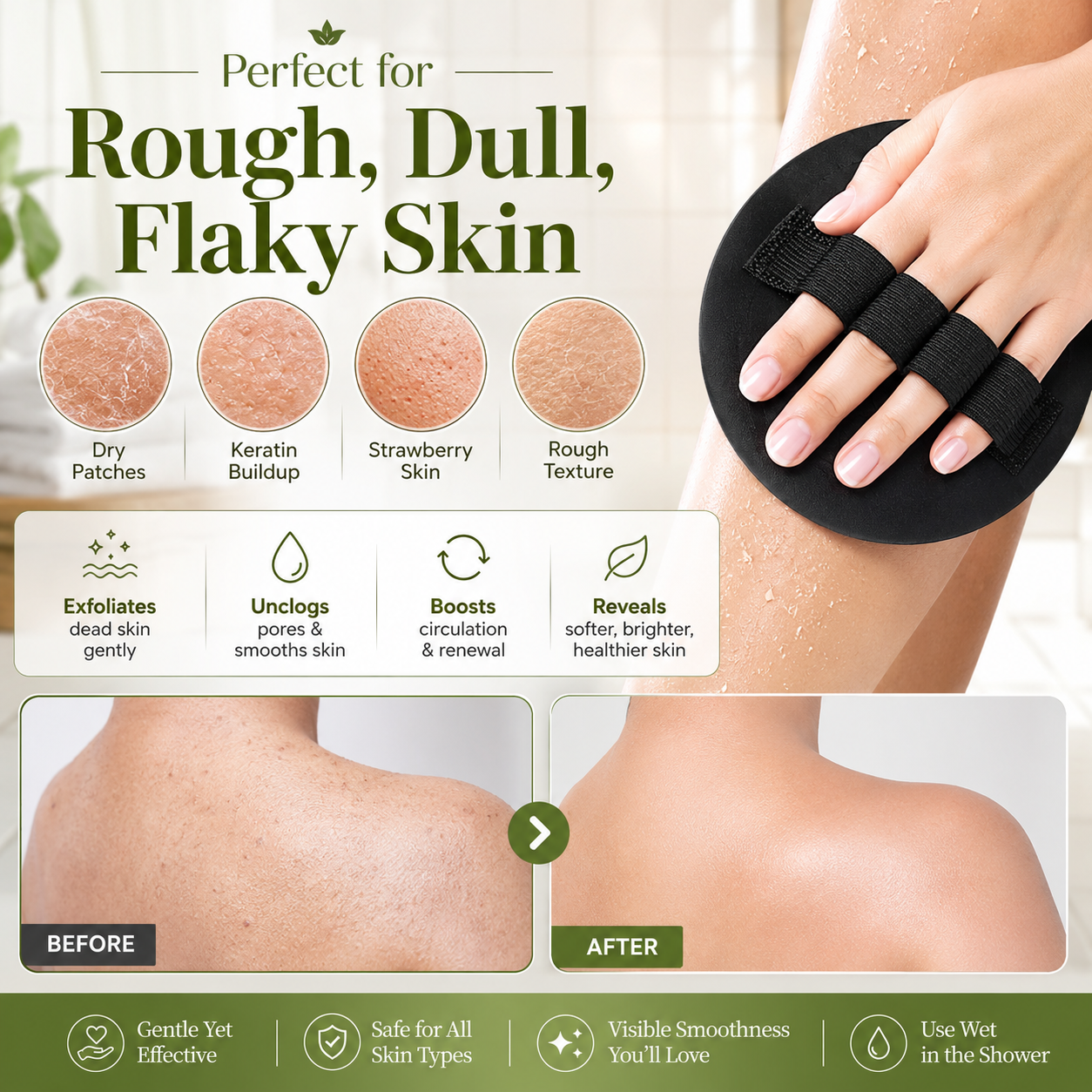 Exfoliating Gloves -Instantly Remove Dead Skin