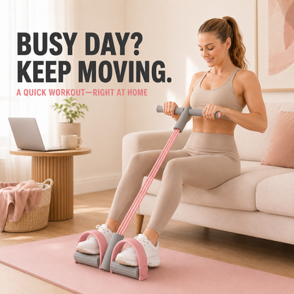 💪4-Tube Pedal Resistance Trainer - Full - Body Home Workout
