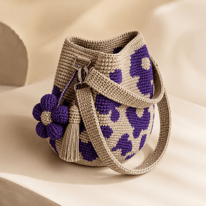 Handwoven Flower Bucket Bag