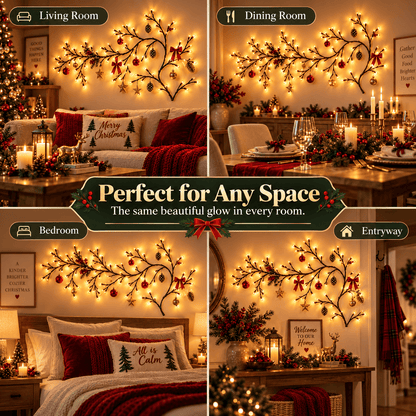 ✨Flexible LED Branch Lights | Remote- Controlled Holiday Wall Decor