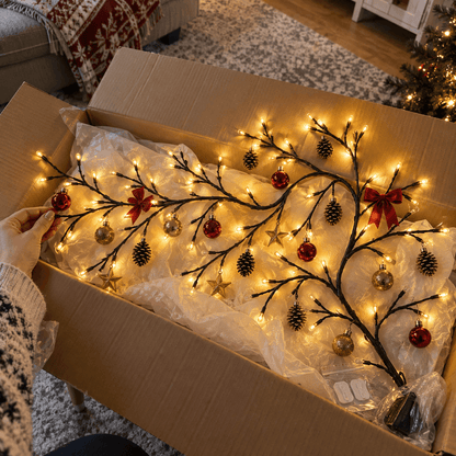 ✨Flexible LED Branch Lights | Remote- Controlled Holiday Wall Decor