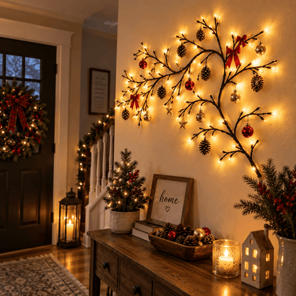 ✨Flexible LED Branch Lights | Remote- Controlled Holiday Wall Decor