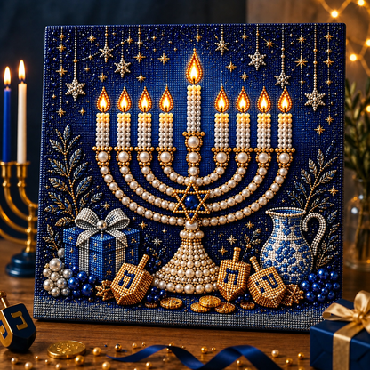 🎁Last Day 49% OFF - 🕎✨DIY Hanukkah Pearl Art Kit