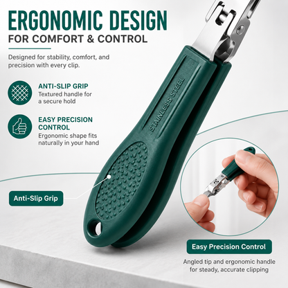 3PCS Slanted Nail Clipper Set-Clean & Effortless Cutting