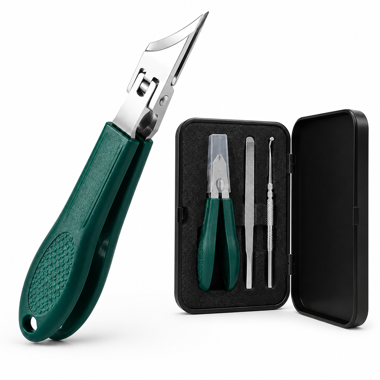 3PCS Slanted Nail Clipper Set-Clean & Effortless Cutting