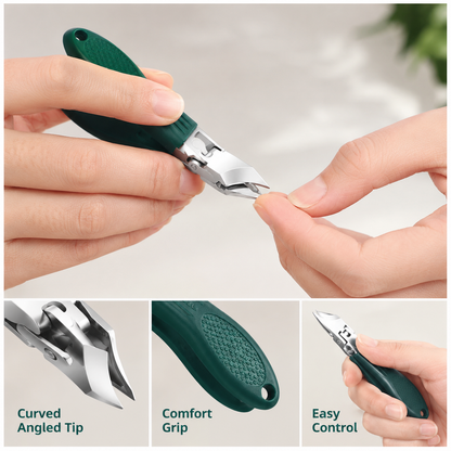 3PCS Slanted Nail Clipper Set-Clean & Effortless Cutting