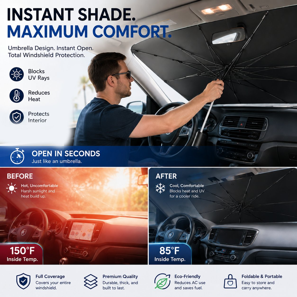 Windshield Sun Shade Umbrella