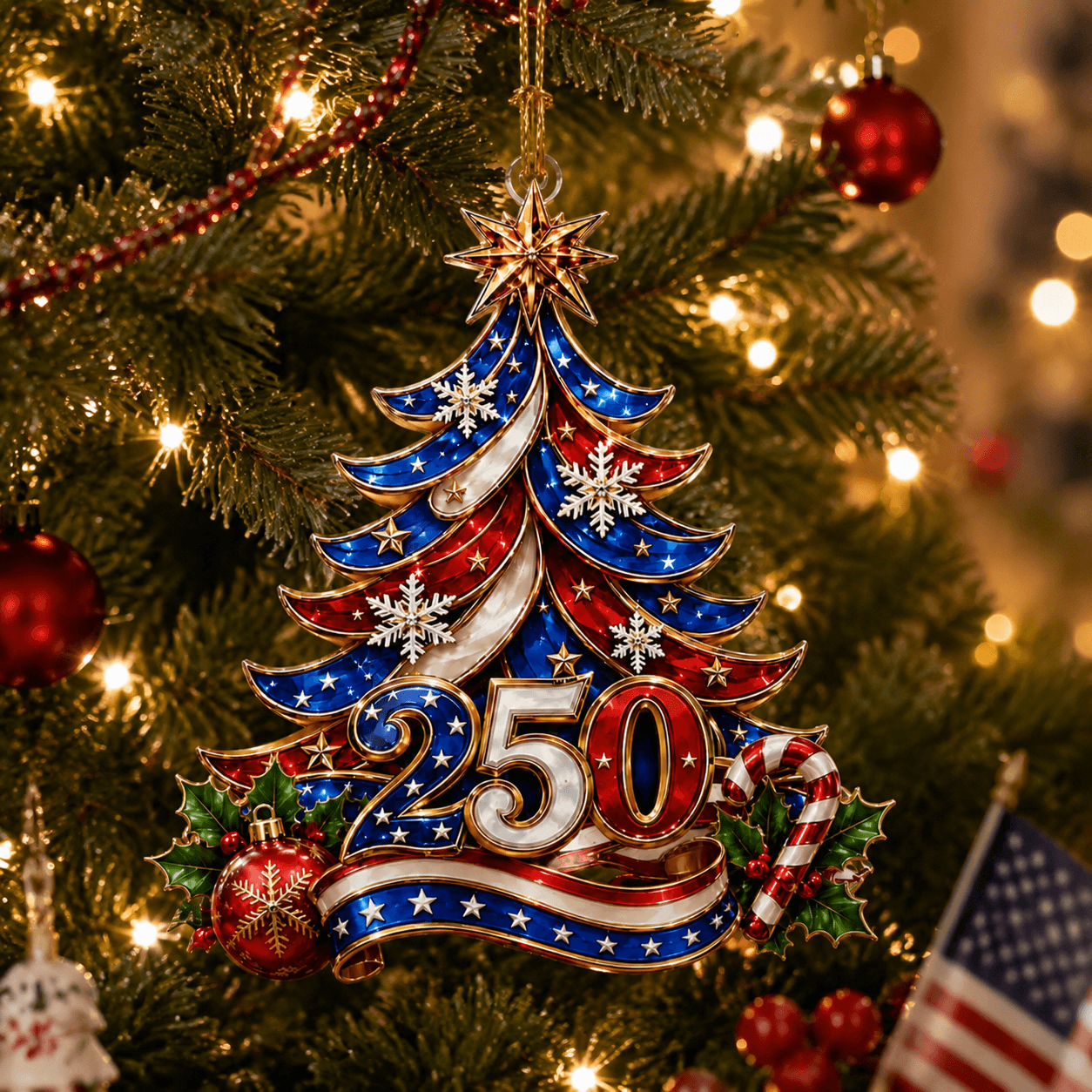 🎉Last Day 50% OFF🌲USA 250th Anniversary Christmas Ornament