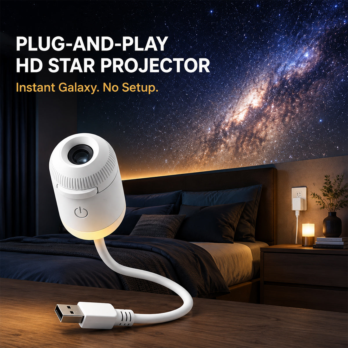 🔥LAST DAY 49% OFF - ✨Plug-and-Play HD Star Projecto