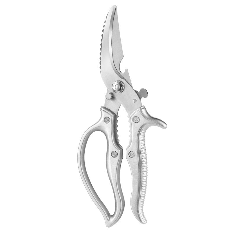 Heavy-Duty Multifunction Kitchen Shears - 4-in-1 Tool with Fish Scaler, Bottle Opener & Safety Lock