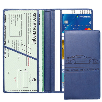 PU Car Registration Insurance Card and Driver License Document Holder