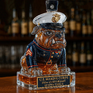 Limited-Time Offer 250th Anniversarymilitary-Inspired Bulldogwhiskey Decanter Set