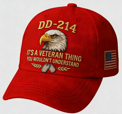 DD-214 Veteran Embroidered Cap