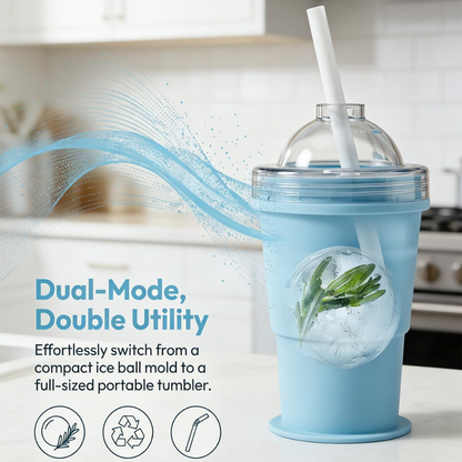 🔥Last Day 49% OFF - Foldable Ice Cup with Straw