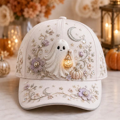 🎃3D Halloween Embroidery Cap I Spooky Cute Adjustable Hat for Fall Outfits, Daily Styling & Halloween Parties