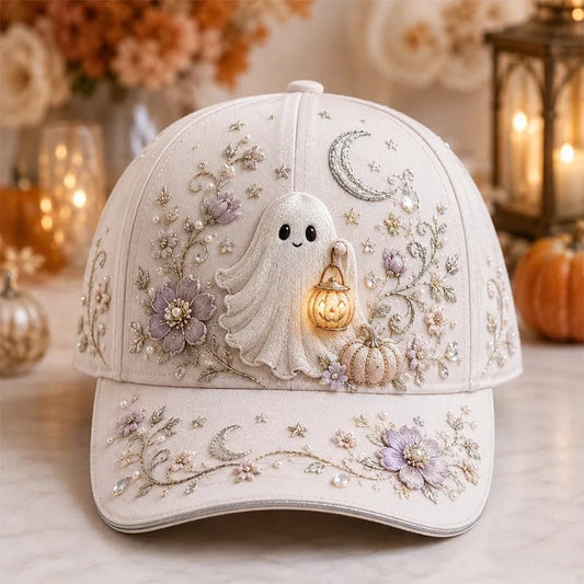 🎃3D Halloween Embroidery Cap I Spooky Cute Adjustable Hat for Fall Outfits, Daily Styling & Halloween Parties