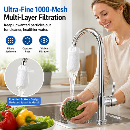 Faucet Filter Cotton Bags- Universal, 100 pcs Splash-Proof Faucet Filter set