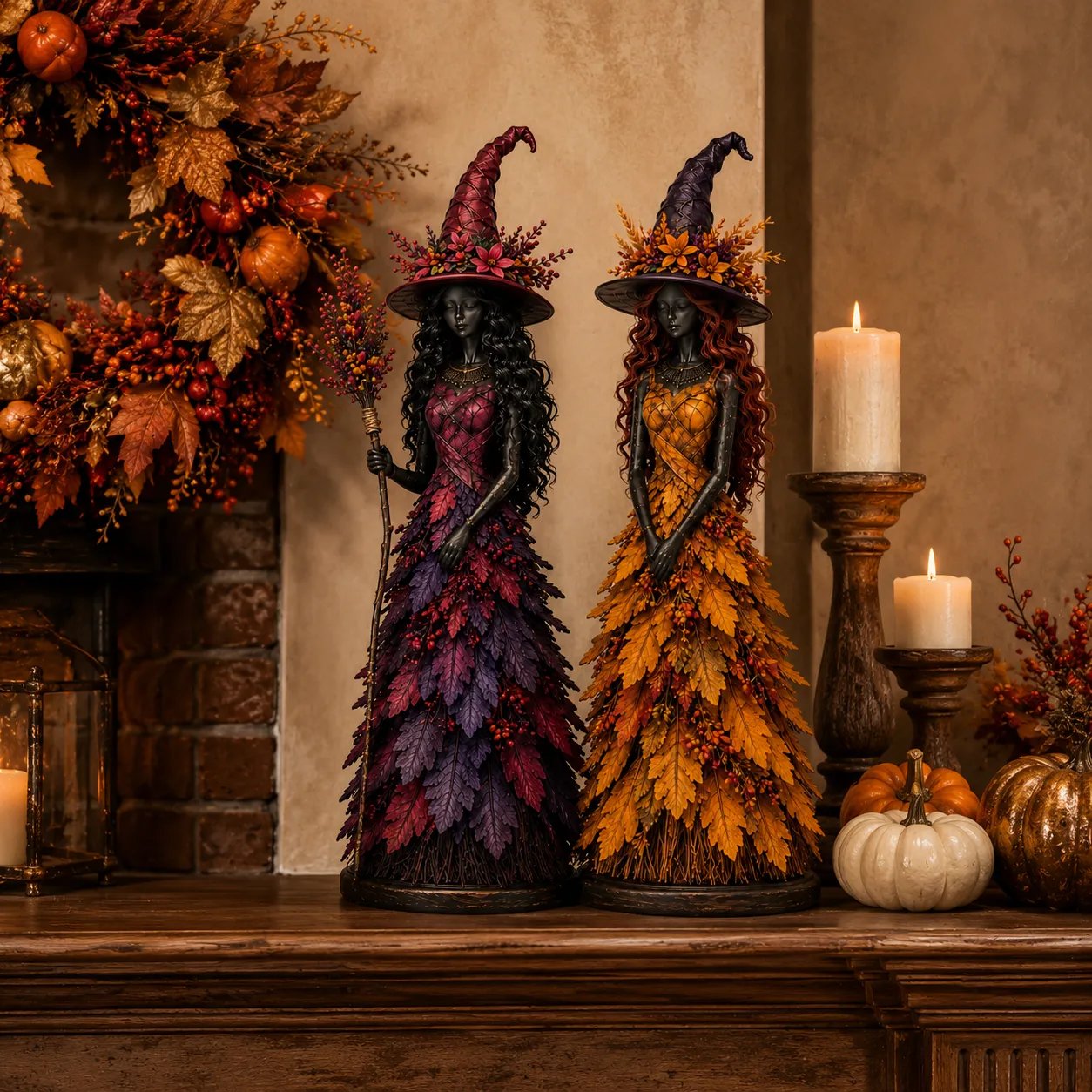 🔥LAST DAY 49% OFF - 🧙‍♀️Enchanted Autumn Witch Figurine (📦Buy 2 Free Shipping)