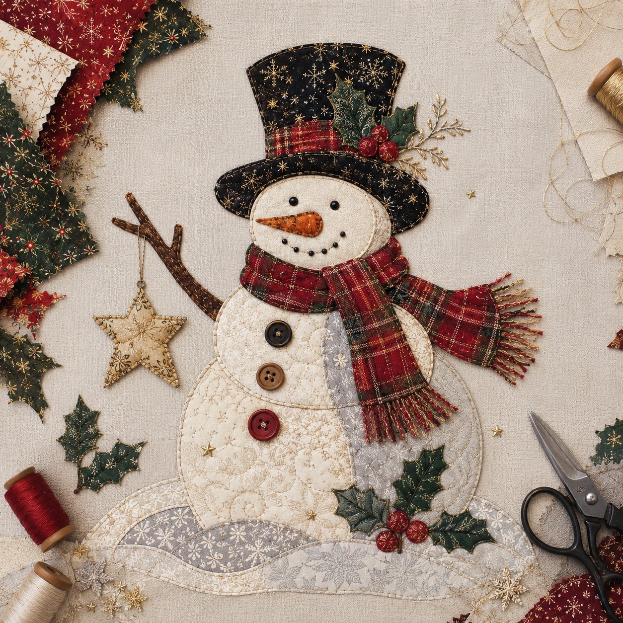 🔥LAST DAY 49% OFF - 🎅Christmas Patchwork Fabric DIY Decor Kit