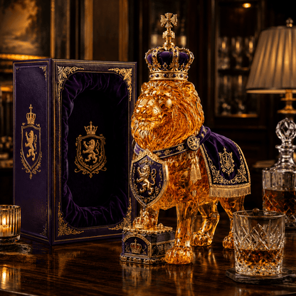 👑Crown 87th Anniversary Royal Lion Whiskey Bottle